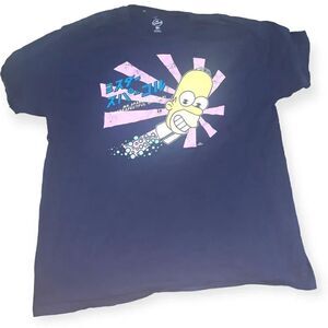 2010 The Simpsons Homer Japanese T-Shirt 20th Century Fox Blue